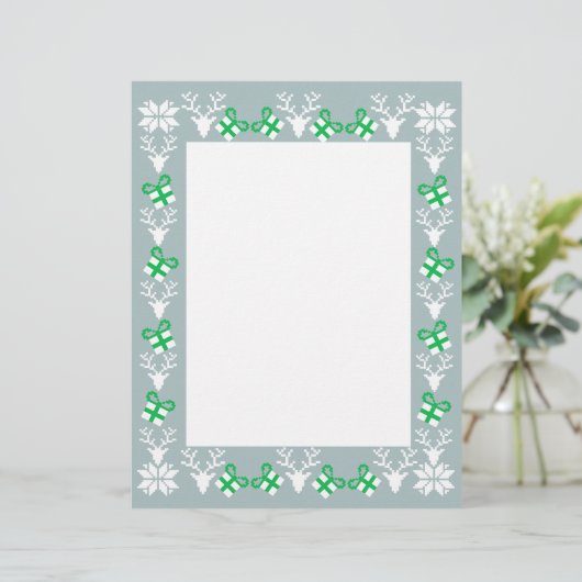 kerstfeestdagen en cadeautjes met briefhoofd (Staand voorkant)