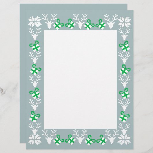 kerstfeestdagen en cadeautjes met briefhoofd (Voorkant / Achterkant)