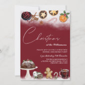 kerstfeestdagen en drinken voor het eten en eten kaart (Voorkant)