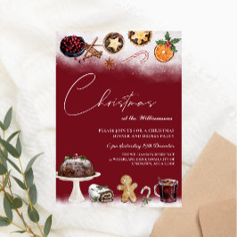 kerstfeestdagen en drinken voor het eten en eten kaart