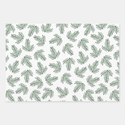 Kerstfeestdagen en kerstbomen inpakpapier vel (Voorkant)