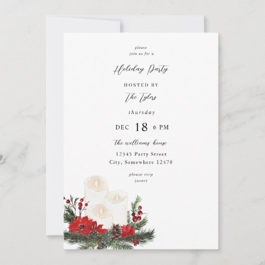 kerstfeestdagen en kerstfeestdagen kaart (Voorkant)