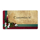 kerstfeestdagen etiketten + cadeautjes Labels (Voorkant)