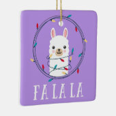 KerstFeestdagen Fa La Llama Keramisch Ornament (Rechts)