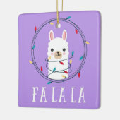 KerstFeestdagen Fa La Llama Keramisch Ornament (Links)