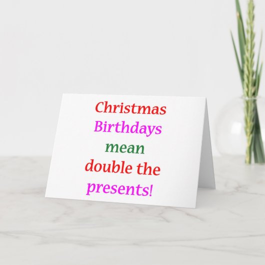 kerstfeestdagen feestdagen kaart (Voorkant)