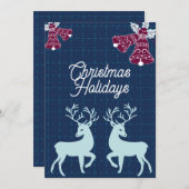 kerstfeestdagen feestdagenkaart (Voorkant / Achterkant)