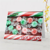 kerstfeestdagen feestsnoepjes en harde snoepjes kaart (Gele Bloem)