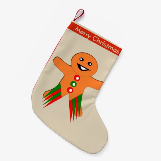 kerstfeestdagen Gingerbrood Man Aangepast stoppen Kleine Kerstsok (Voorkant (Hangend))