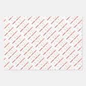 kerstFeestdagen Gold Stars Kandles Glitter Wrap Inpakpapier Vel (Voorkant 3)