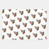 kerstFeestdagen Gold Stars Kandles Glitter Wrap Inpakpapier Vel (Voorkant)