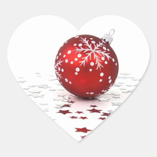 Kerstfeestdagen Hart Sticker (Voorkant)