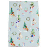 Kerstfeestdagen honden medium cadeauzakje (Achterkant)