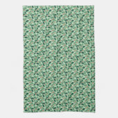 Kerstfeestdagen Hulst motief Groen Theedoek (Verticaal)
