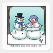 Kerstfeestdagen Humor Vierkante Sticker (Voorkant)