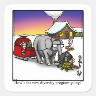 Kerstfeestdagen Humor Vierkante Sticker