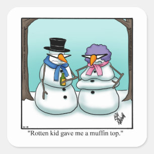 Kerstfeestdagen Humor Vierkante Sticker