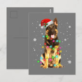 kerstfeestdagen in de herfst Shepherd Dog Briefkaart (Voorkant / Achterkant)