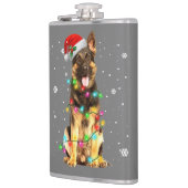 kerstfeestdagen in de herfst Shepherd Dog Heupfles (Links)