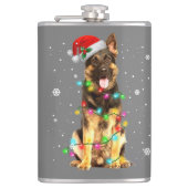 kerstfeestdagen in de herfst Shepherd Dog Heupfles (Voorkant)