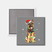 kerstfeestdagen in de herfst Shepherd Dog Magneet (Voorkant / Achterkant)