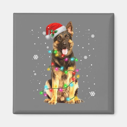 kerstfeestdagen in de herfst Shepherd Dog Magneet (Voorkant)