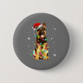 kerstfeestdagen in de herfst Shepherd Dog Ronde Button 5,7 Cm (Voorkant)