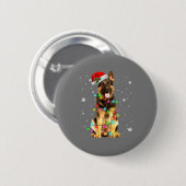 kerstfeestdagen in de herfst Shepherd Dog Ronde Button 5,7 Cm (Voorkant /achterkant)