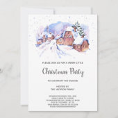 Kerstfeestdagen in het sneeuwhuis kaart (Voorkant)