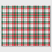 Kerstfeestdagen in Red Green Pattern Cadeaupapier (Vlak)