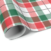 Kerstfeestdagen in Red Green Pattern Cadeaupapier (Rol Hoek)
