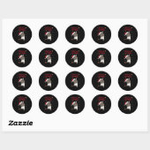 Kerstfeestdagen in Tapir Ronde Sticker (Vel)