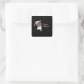 Kerstfeestdagen in Tapir Vierkante Sticker (Tas)