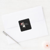 Kerstfeestdagen in Tapir Vierkante Sticker (Envelop)