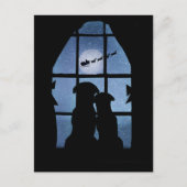 Kerstfeestdagen in venster briefkaart (Voorkant)