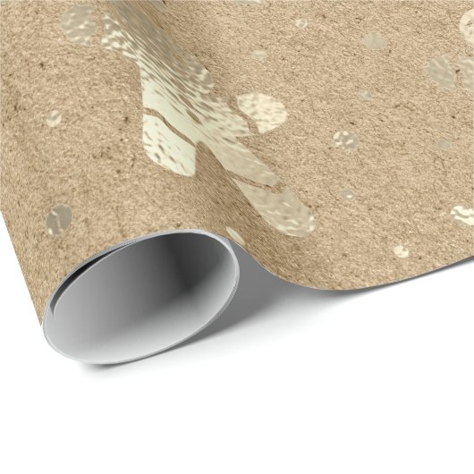 kerstFeestdagen Ivory Gingerbrood Man Kraft Joy Cadeaupapier (Rol Hoek)