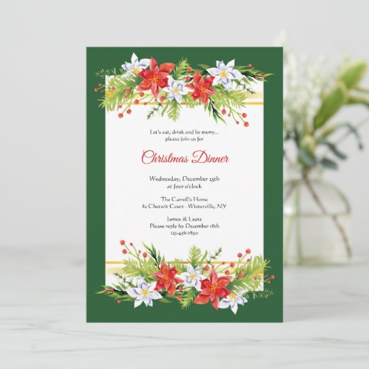 kerstfeestdagen kaart (Staand voorkant)