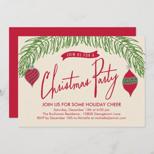 Kerstfeestdagen Kaart (Voorkant / Achterkant)