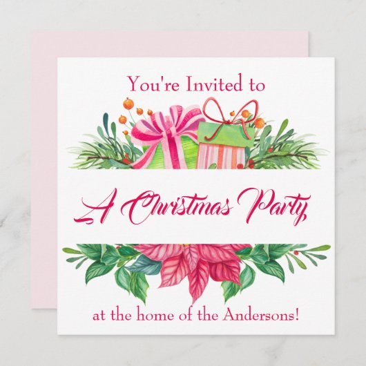 Kerstfeestdagen Kaart (Voorkant / Achterkant)