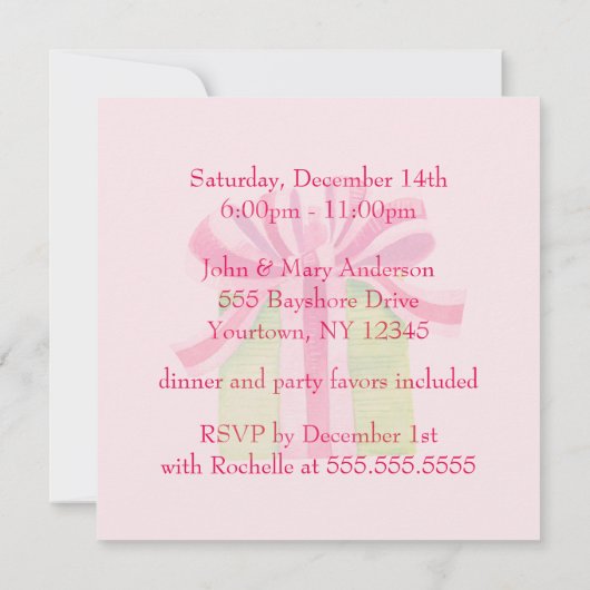 Kerstfeestdagen Kaart (Achterkant)