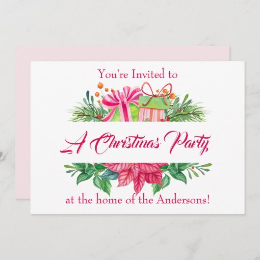 Kerstfeestdagen Kaart (Voorkant / Achterkant)