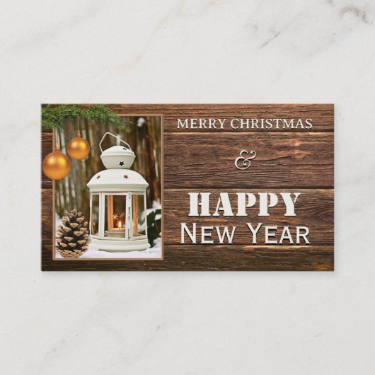 kerstFeestdagen Kantoor Dank u Visitekaartje (Voorkant)