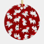 kerstfeestdagen keramisch ornament (Voorkant)