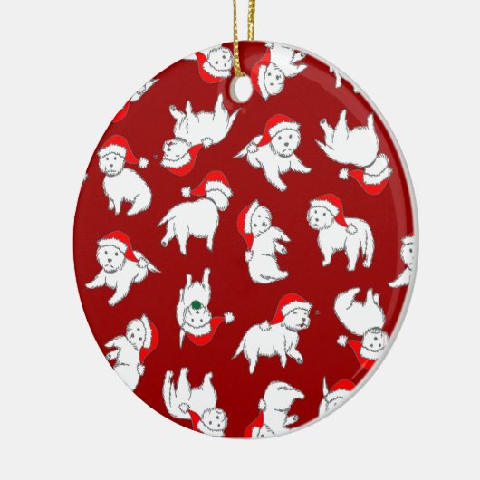 kerstfeestdagen keramisch ornament (Links)