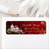 Kerstfeestdagen, kerstkaarsen etiket (Insitu)