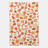 kerstfeestdagen koekjes met brood theedoek (Verticaal)