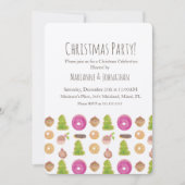 Kerstfeestdagen Koekjes met waterkleurige hand Kaart (Voorkant)