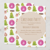 Kerstfeestdagen Koekjes met waterkleurige hand Kaart (Voorkant / Achterkant)