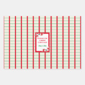 Kerstfeestdagen Koekjes Poinsettia Cat Inpakpapier Vel (Voorkant)