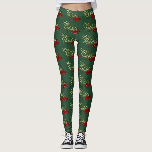 kerstfeestdagen Leggings (Voorkant)